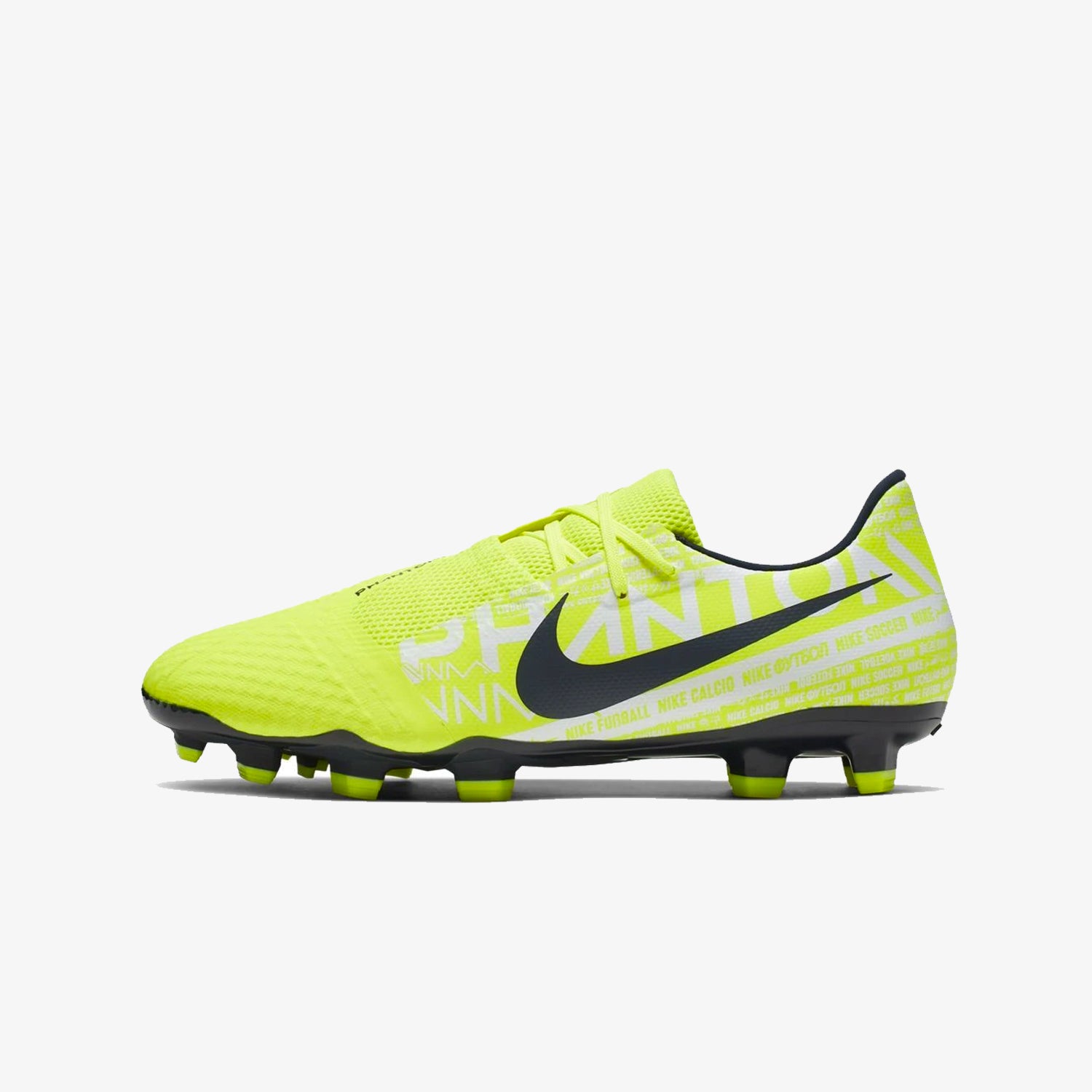 Zending Masaccio canvas Men's PhantomVNM Academy FG Cleats - Obsidian/Volt