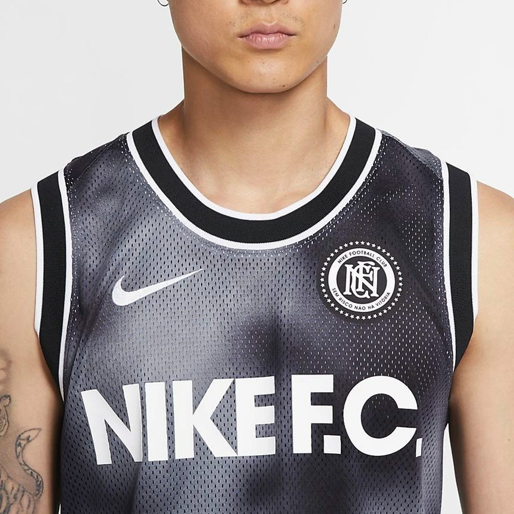 Nike F.C. Sleeveless Soccer Top-Black/Dark Grey/White - AQ1545-010-NIKE by Nike | Available at Niky's Sports