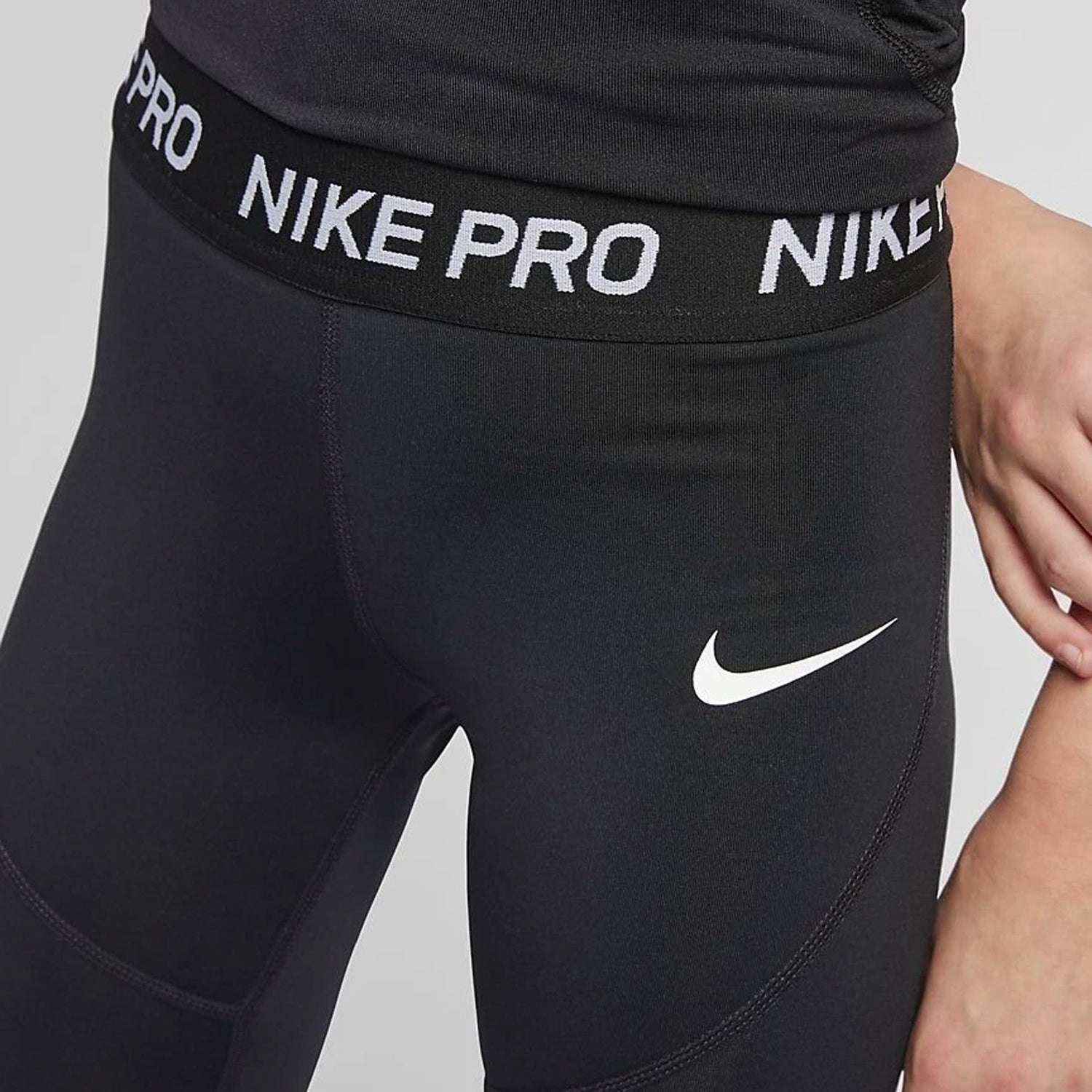 Pro Girls Tights Leggings - AQ9042-010-NIKE by Nike | Available at Niky's Sports