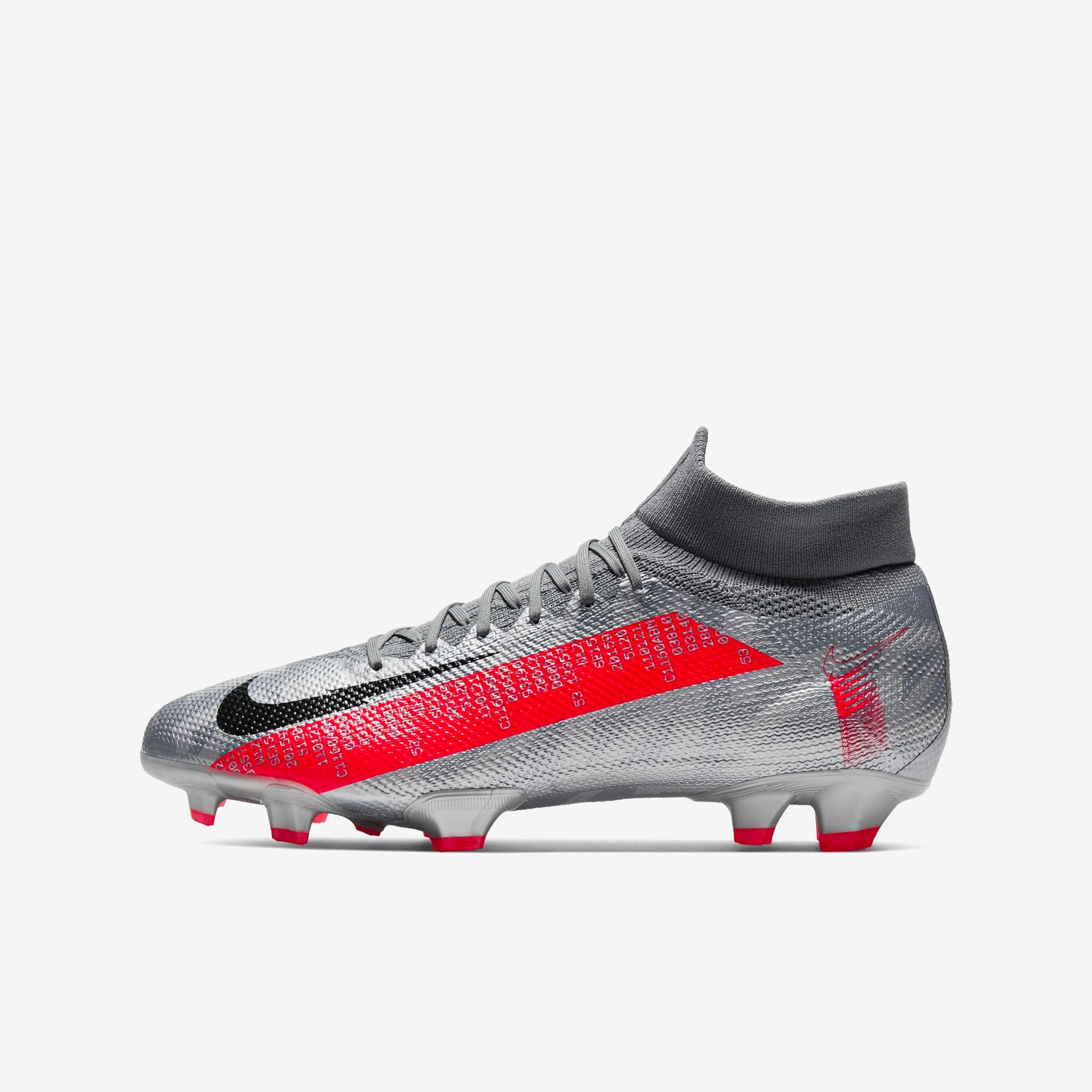 Men's Mercurial Superfly 7 Firm Ground Soccer Shoes Silver