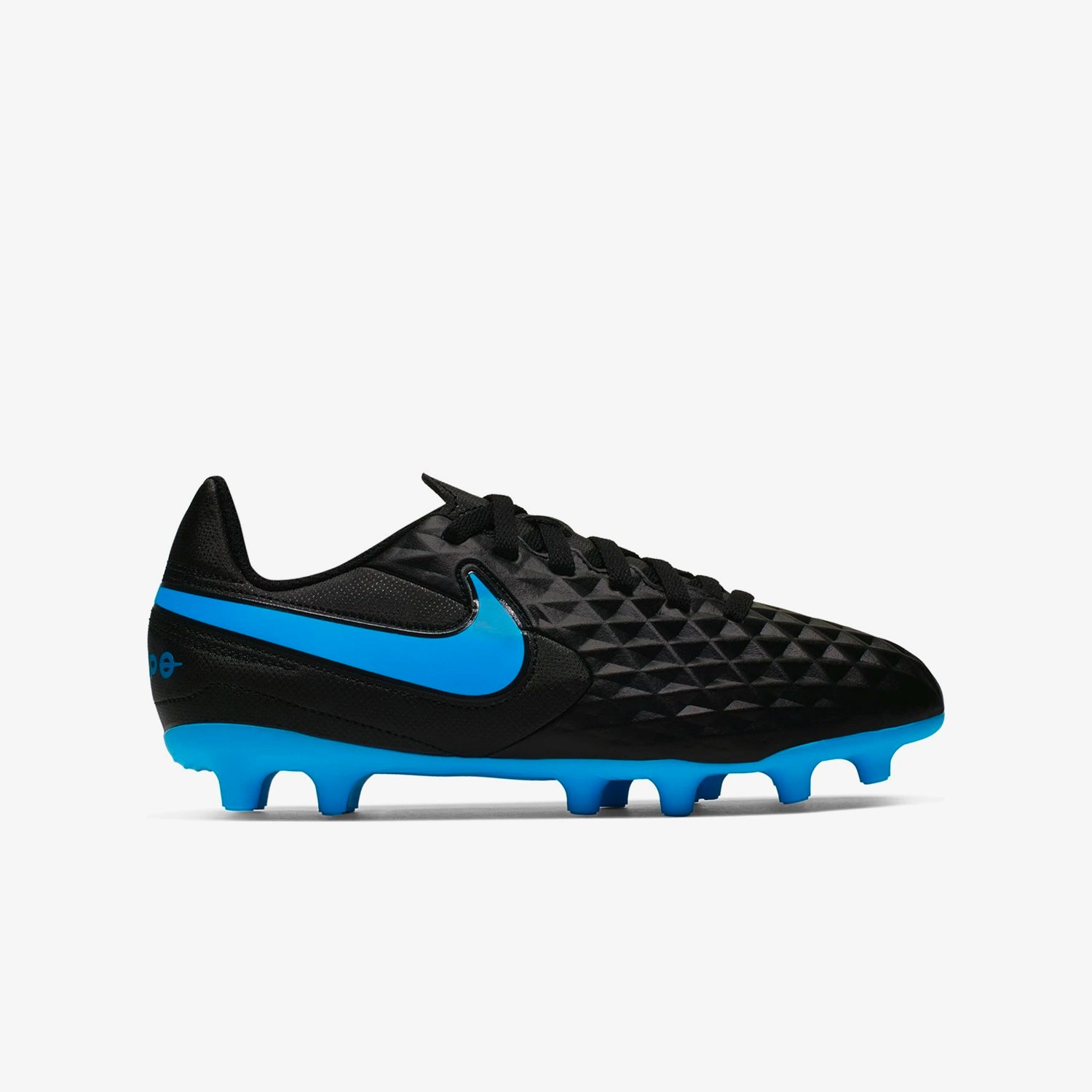 Kid's Tiempo Legend 8 Club Multi-Ground Cleats - Black/Blue Hero - AT5881-004-NIKE by Nike | Available at Niky's Sports