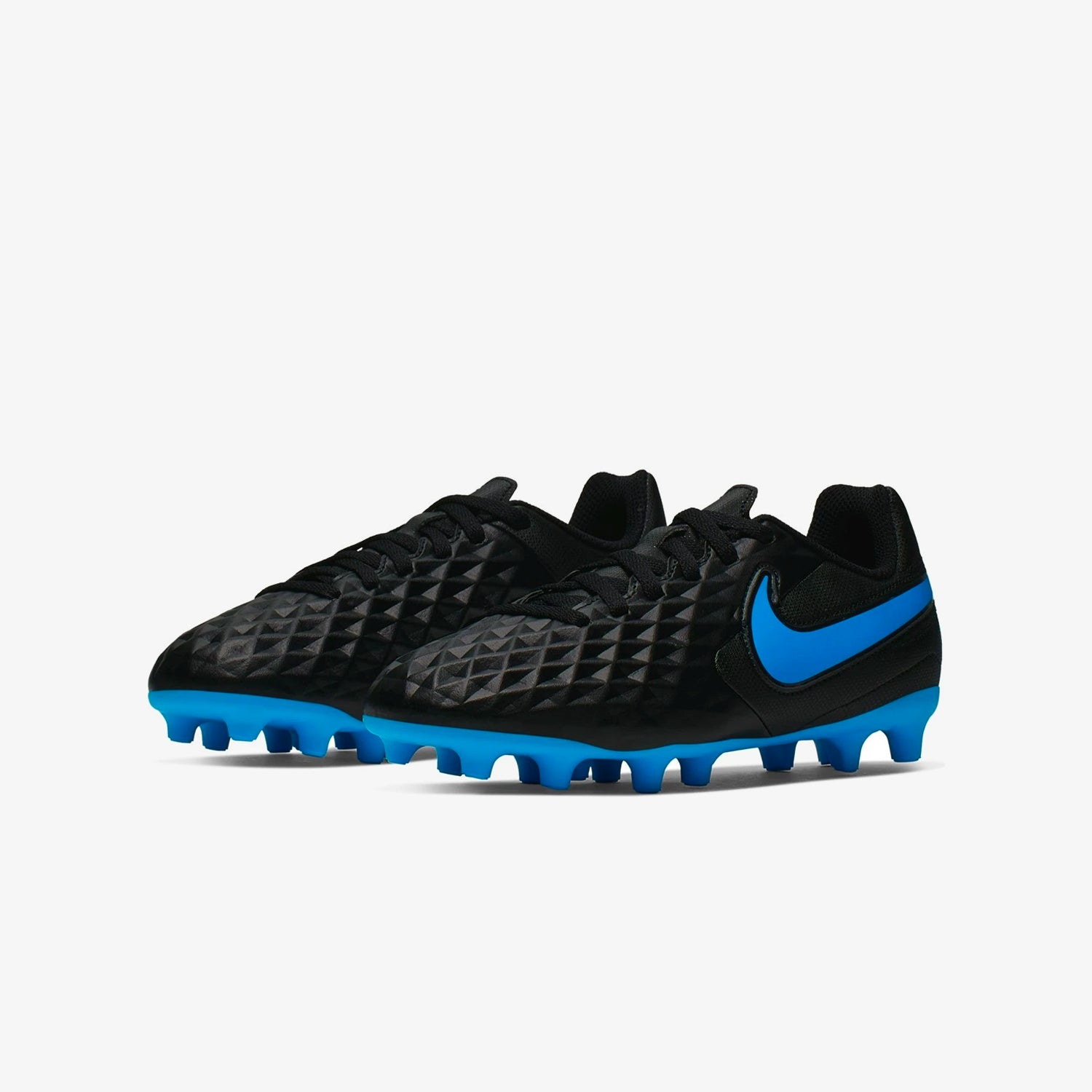 Kid's Tiempo Legend 8 Club Multi-Ground Cleats - Black/Blue Hero - AT5881-004-NIKE by Nike | Available at Niky's Sports