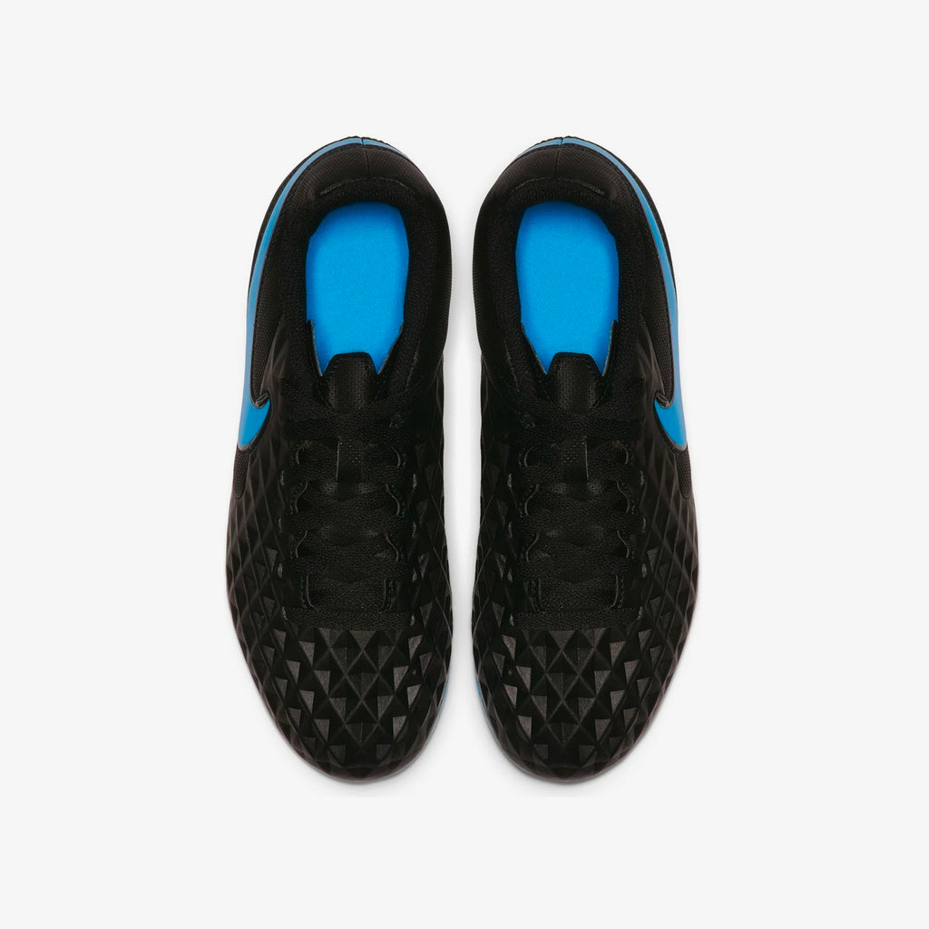 Kid's Tiempo Legend 8 Club Multi-Ground Cleats - Black/Blue Hero - AT5881-004-NIKE by Nike | Available at Niky's Sports