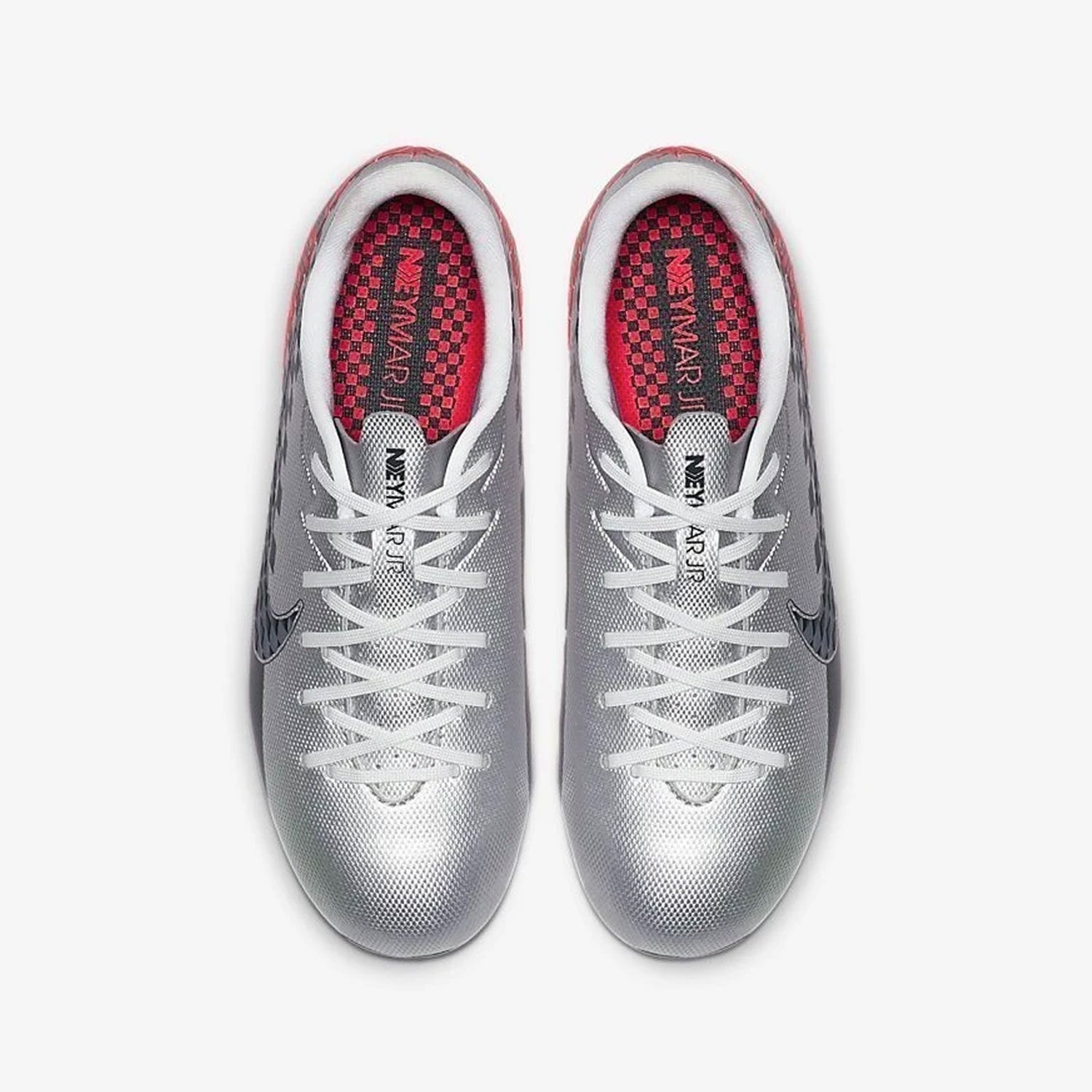 Jr. Mercurial Vapor 13 Academy Neymar Jr. MG-Chrome/Red Orbit/Platinum - AT8125-006-NIKE by Nike | Available at Niky's Sports