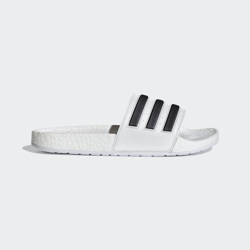 ADIDAS ADILETTE BOOST SLIDES WHITE - FY8155-ADIDAS by Adidas | Available at Niky's Sports