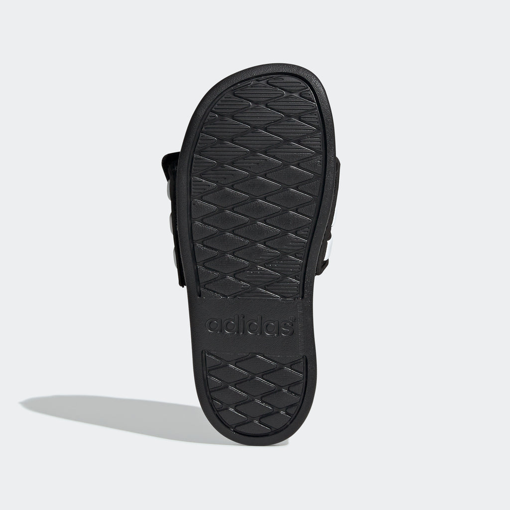 Adilette Comfort Adjustable Slides Kids - Core Black/Cloud White/Core Black - EG1879-ADIDAS by Adidas | Available at Niky's Sports