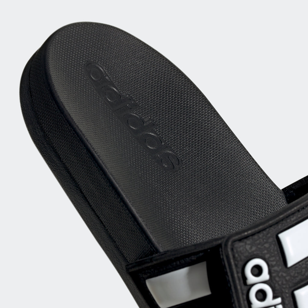 Adilette Comfort Adjustable Slides Kids - Core Black/Cloud White/Core Black - EG1879-ADIDAS by Adidas | Available at Niky's Sports