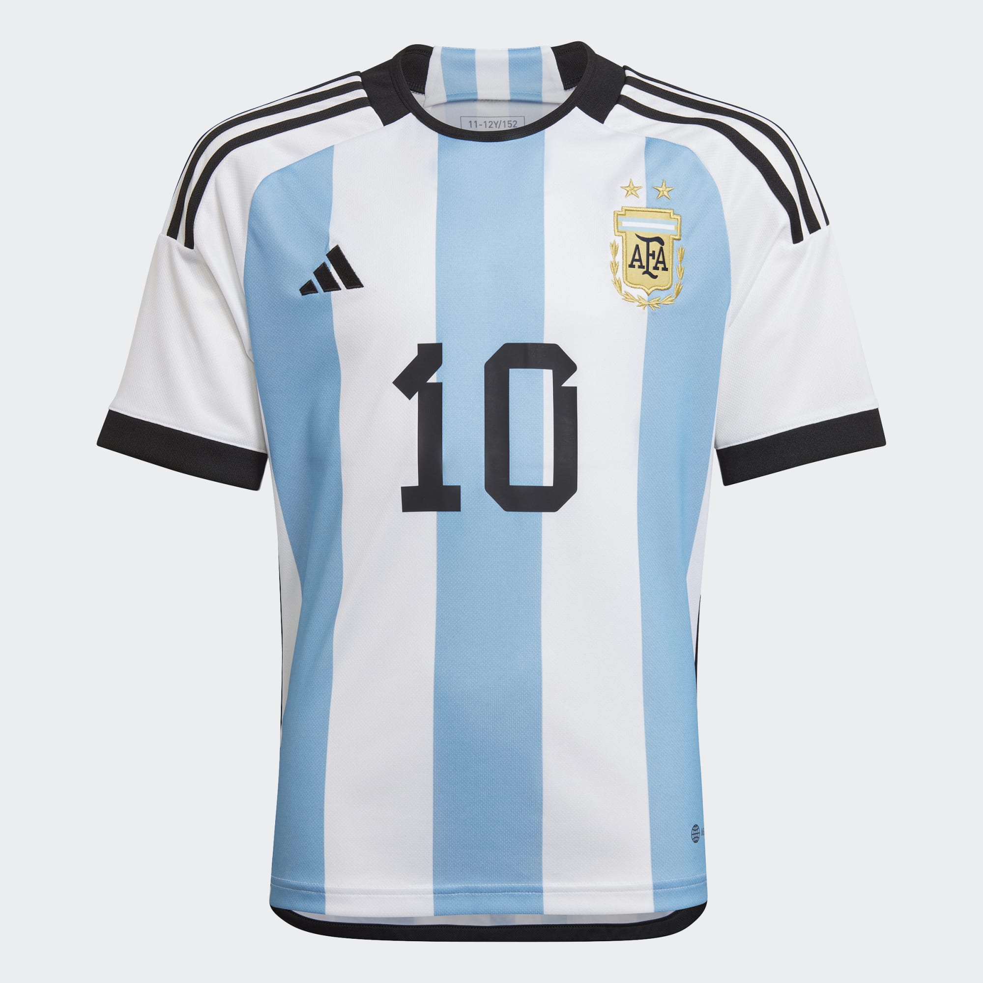 adidas ARGENTINA 22 MESSI HOME YOUTH SOCCER JERSEY