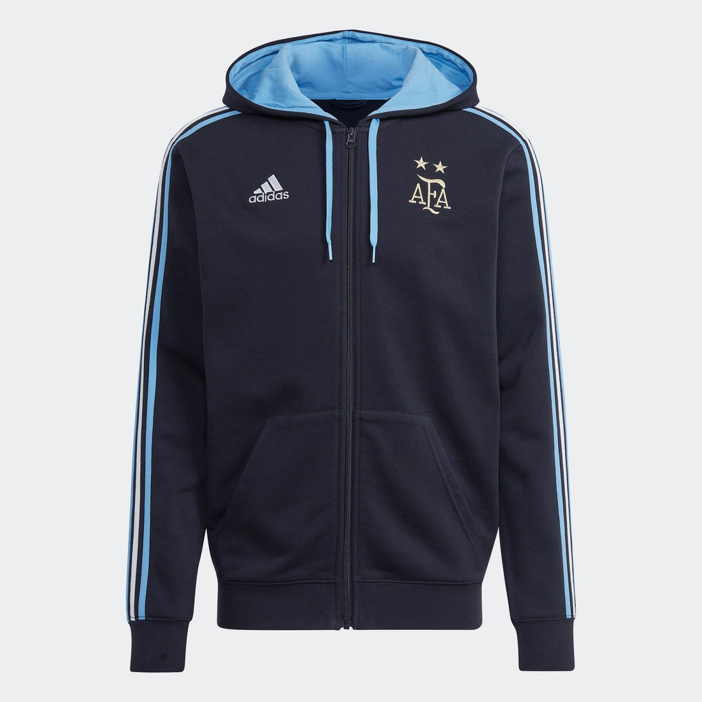 adidas Men's ARGENTINA 3-STRIPES FULL-ZIP HOODIE - HF3959-ADIDAS by adidas | Available at Niky's Sports