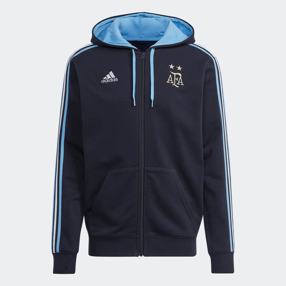 adidas Men&#39;s ARGENTINA 3-STRIPES FULL-ZIP HOODIE - HF3959-ADIDAS by adidas | Available at Niky&#39;s Sports