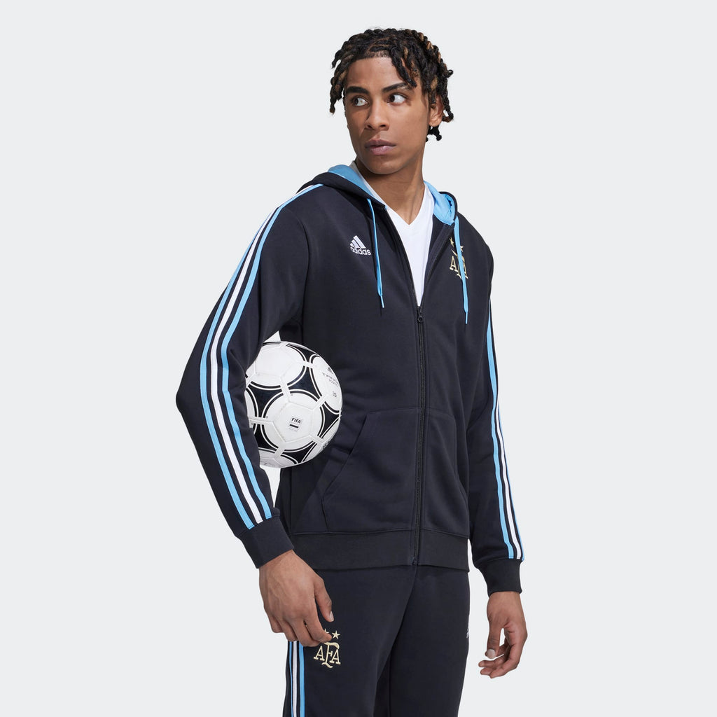 adidas Men's ARGENTINA 3-STRIPES FULL-ZIP HOODIE - HF3959-ADIDAS by adidas | Available at Niky's Sports