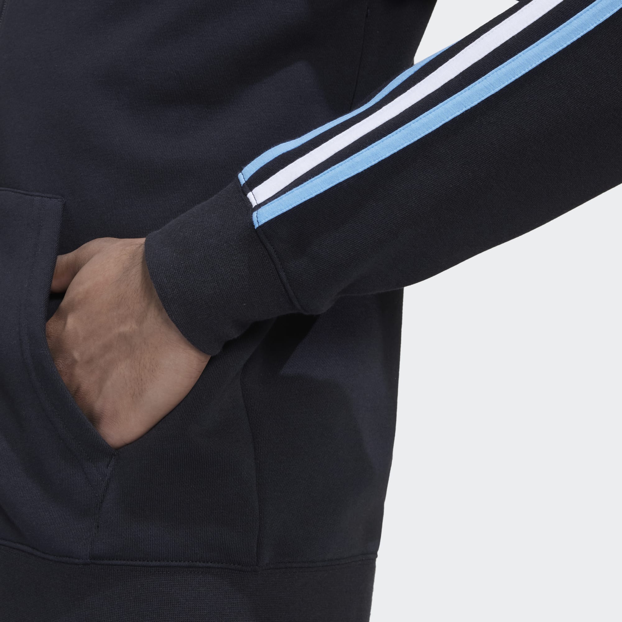 adidas Men's ARGENTINA 3-STRIPES FULL-ZIP HOODIE - HF3959-ADIDAS by adidas | Available at Niky's Sports