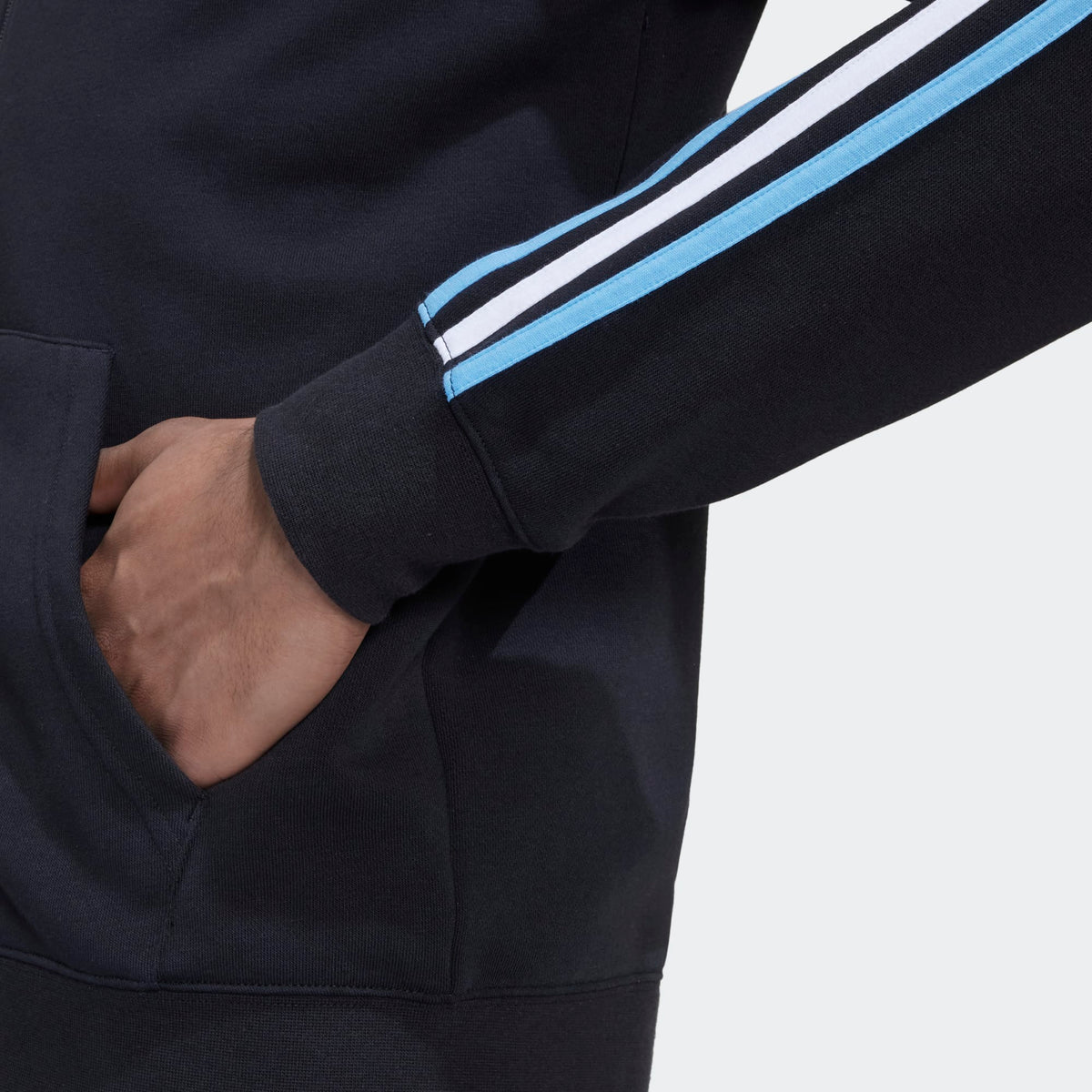 adidas Men's ARGENTINA 3-STRIPES FULL-ZIP HOODIE - HF3959-ADIDAS by adidas | Available at Niky's Sports