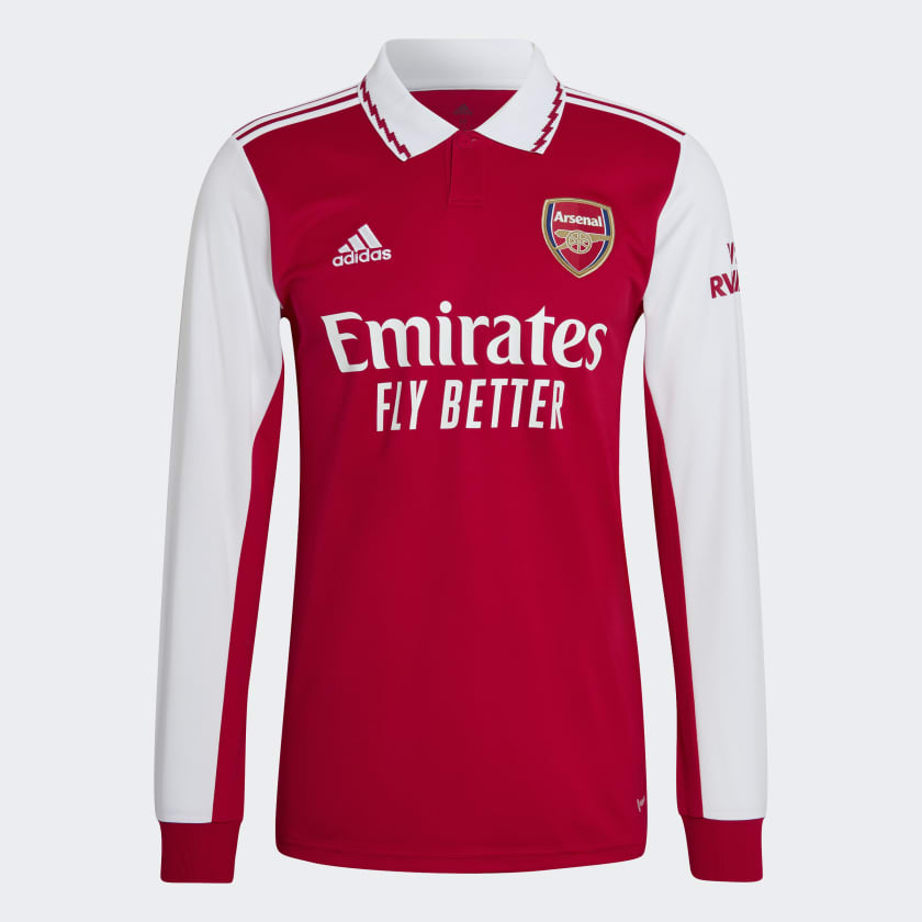 ADIDAS ARSENAL 22/23 LONG SLEEVE HOME JERSEY - HA5345-ADIDAS by adidas | Available at Niky's Sports