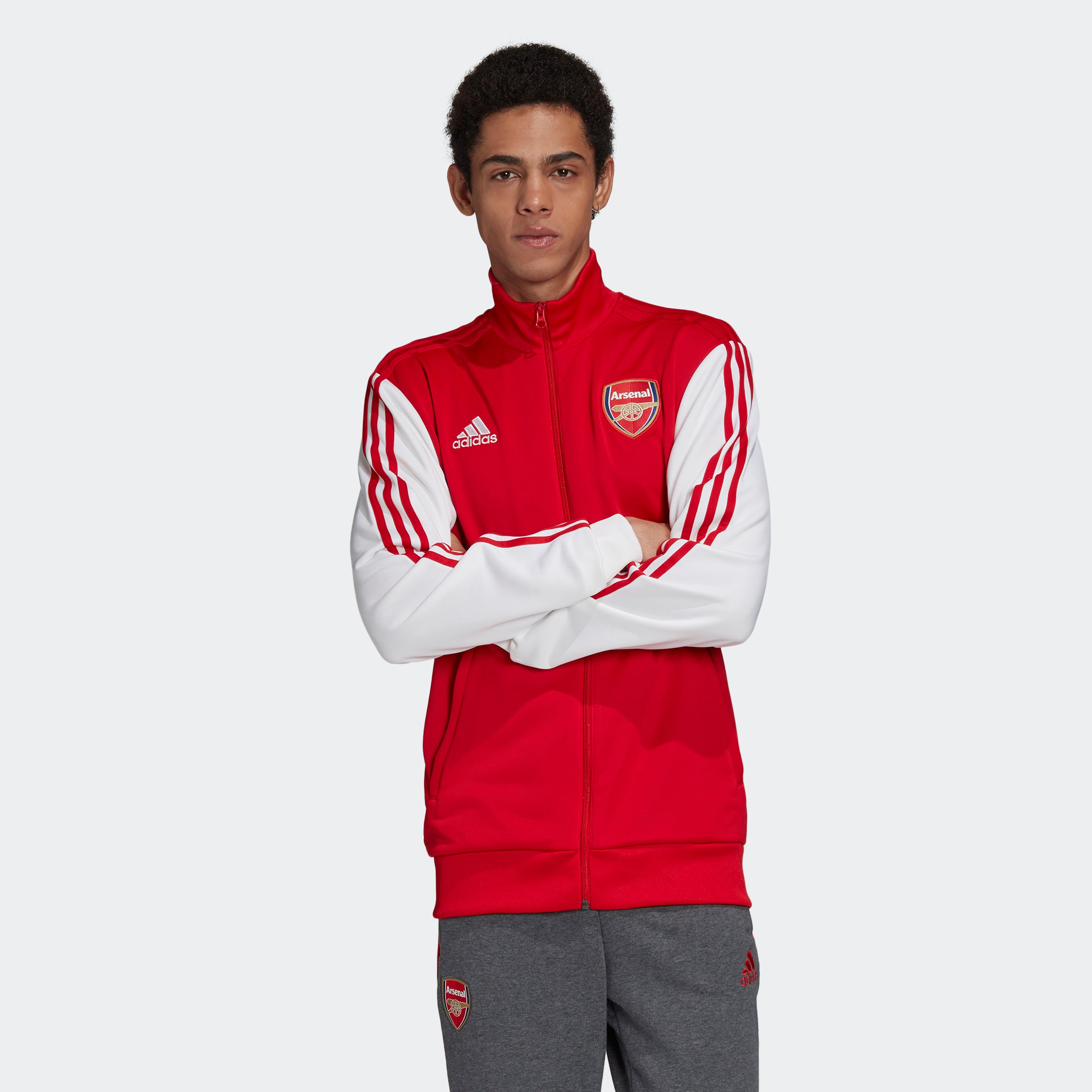 Arsenal 3 stripe hotsell jacket