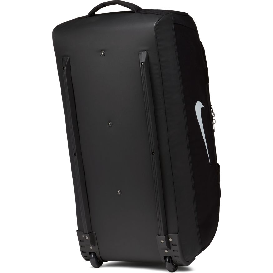 nike backpack with rollers Shop Swoosh Rolling The Club Team Swoosh Hardcase sports bag in black is a functional sports bag that is ideal for active individuals Roll Top Backpack Nike Swoosh