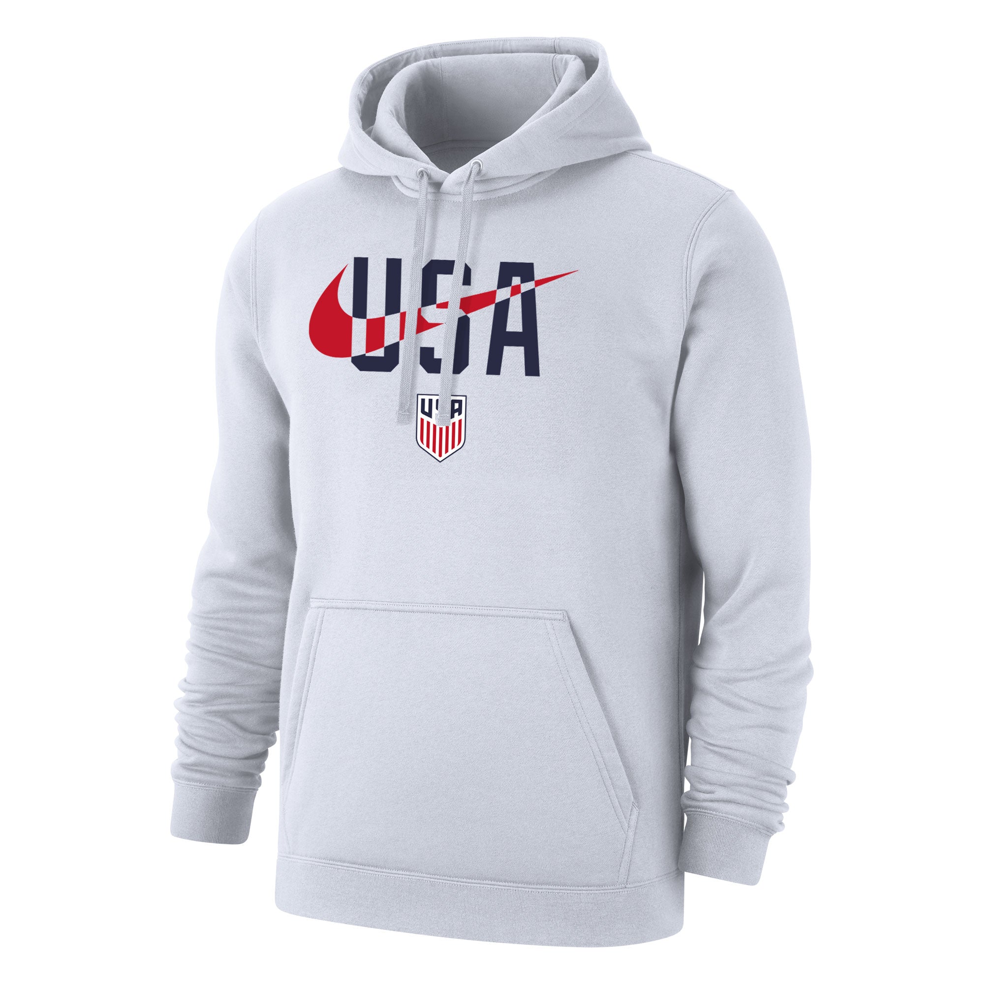 Nike USA Men's Club Fleece Hoodie White