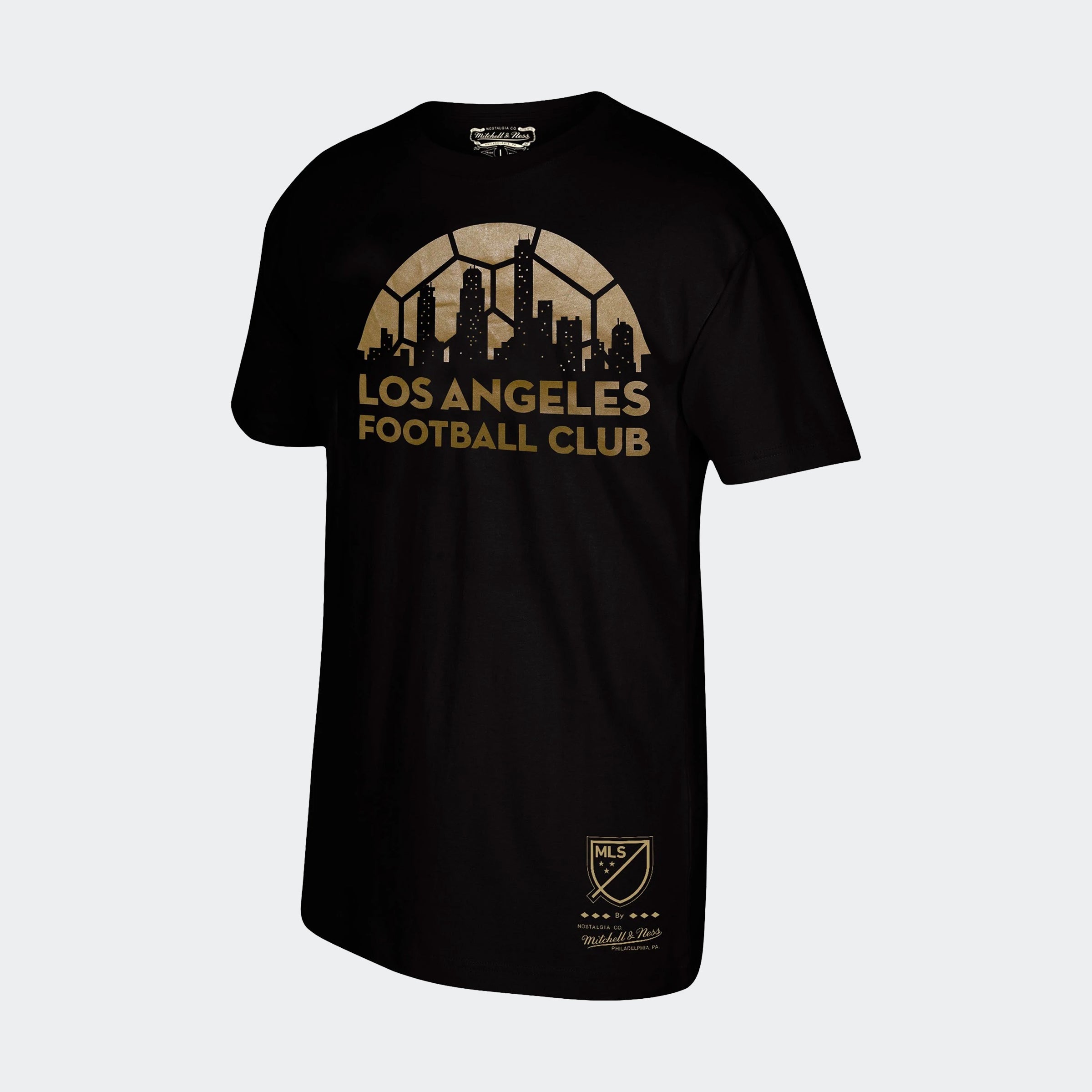 LAFC Soccer Skyline T-Shirt - Black - BMTRTP-LAFCBLCK-MITCHELL & NESS by Mitchell & Ness | Available at Niky's Sports
