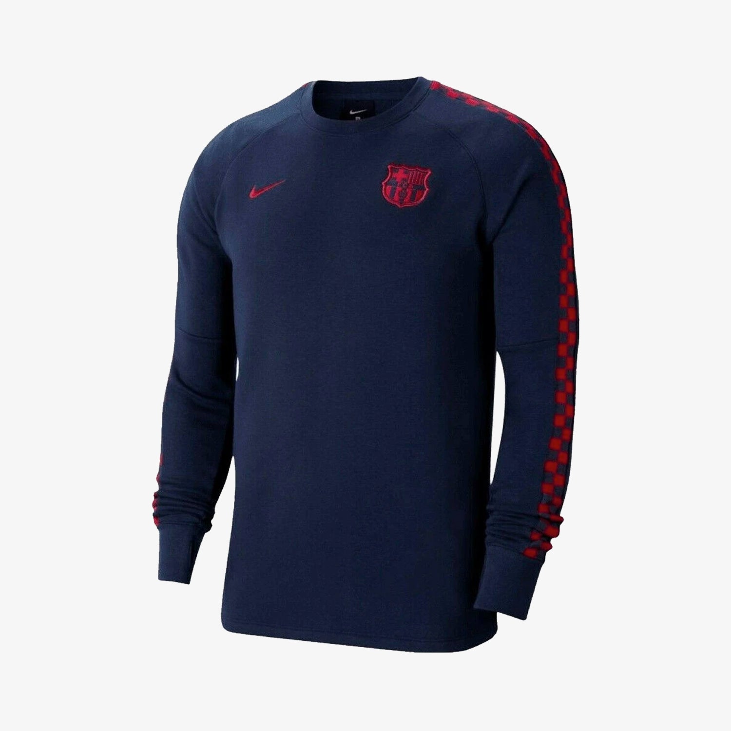 FC Barcelona Men's Fleece Navy Crew