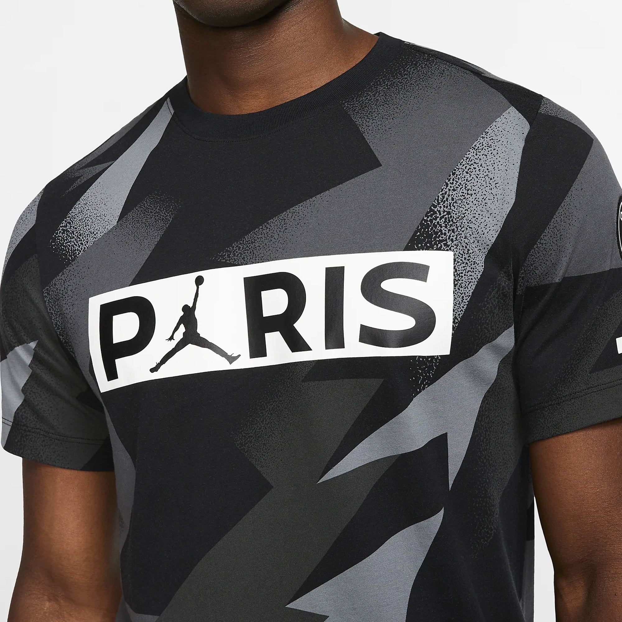 Air Jordan Paris Saint-Germain Printing logo Sports Round Neck Short S