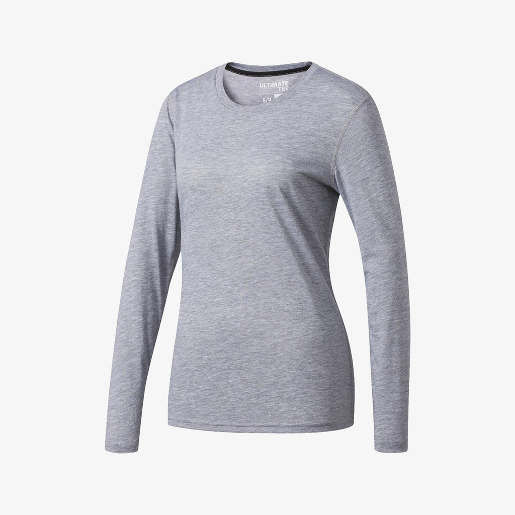 adidas Women's Ultimate Long Sleeve Training Tee - Grey Heather - BQ8582-ADIDAS by Adidas | Available at Niky's Sports