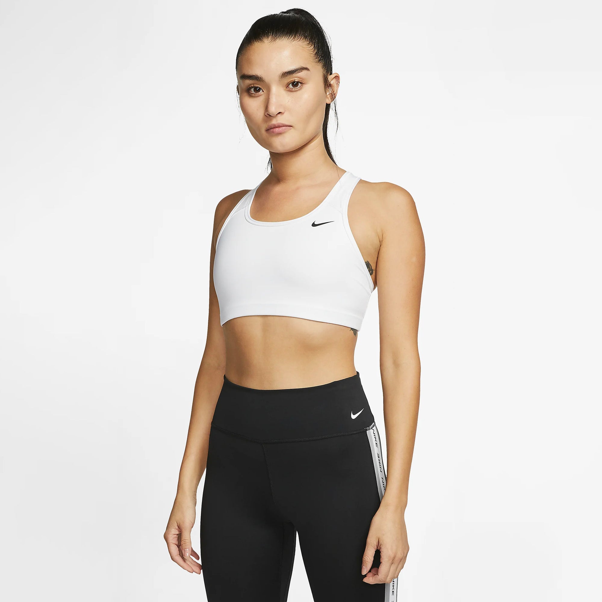 Nike Dri-FIT Swoosh Sports Bra - BV3630-100-NIKE by Nike | Available at Niky's Sports