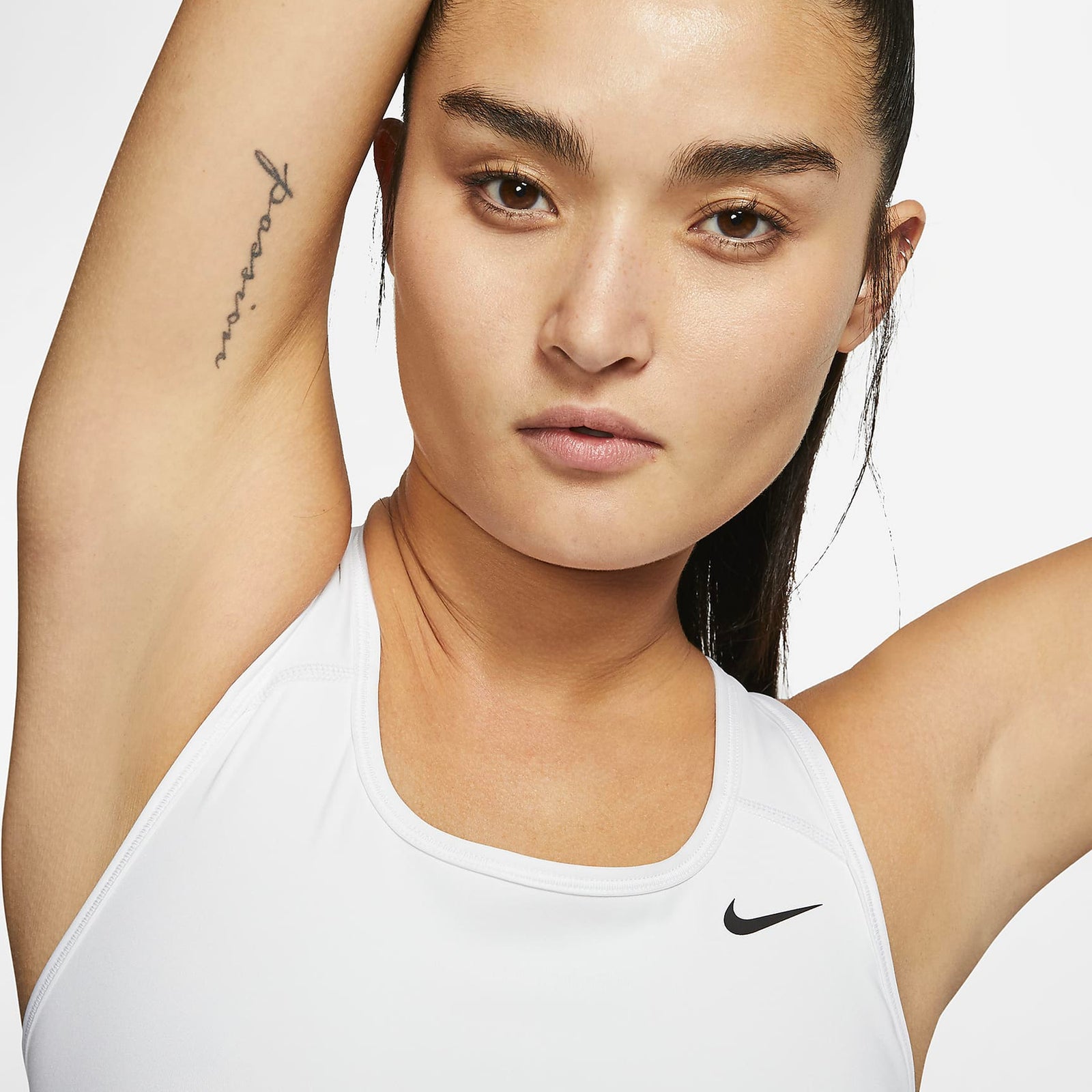Nike Dri-FIT Swoosh Sports Bra - BV3630-100-NIKE by Nike | Available at Niky's Sports