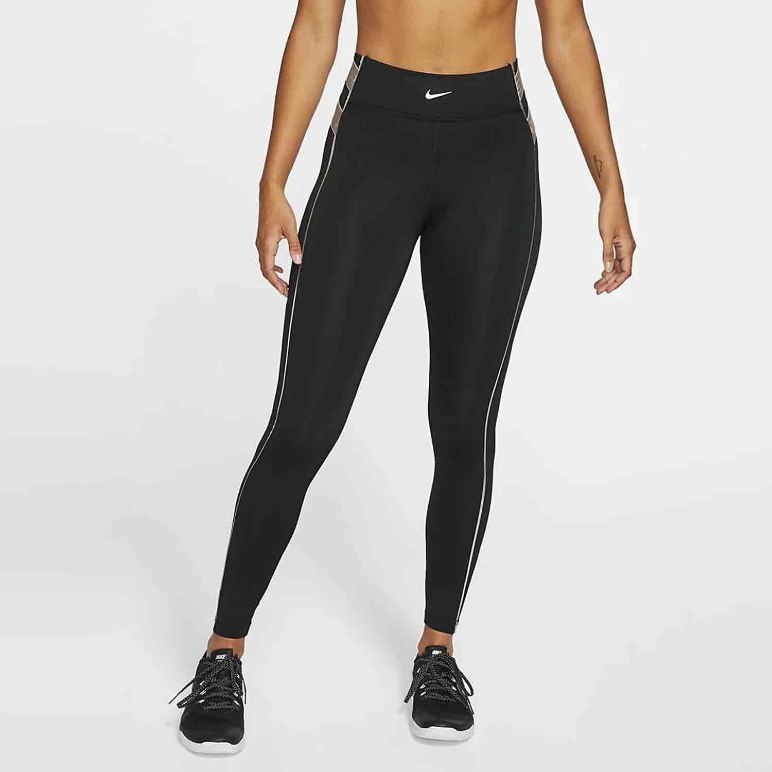 Nike Pro Women's Mid-Rise Full-Length Graphic Training Leggings. Nike HR
