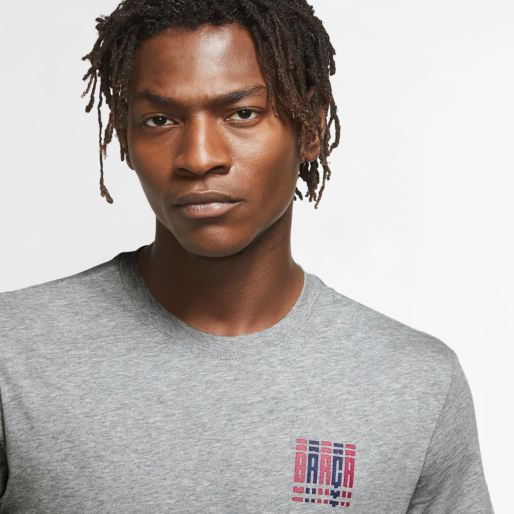 Men's FC Barcelona T-Shirt Gray - CD1184-063-NIKE by Nike | Available at Niky's Sports