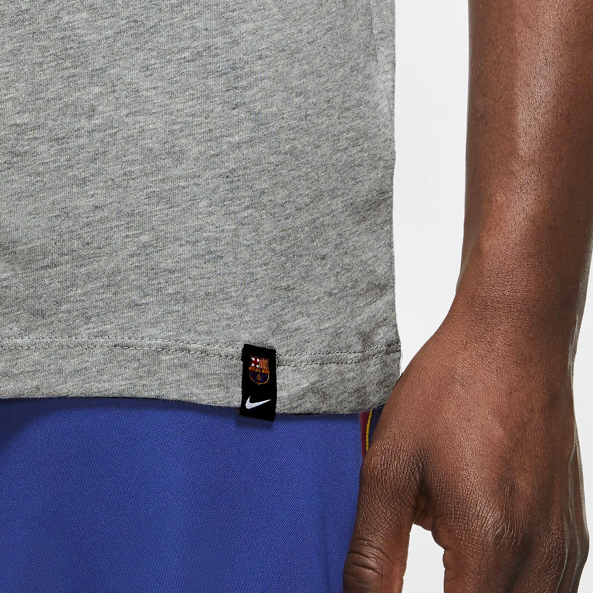 Men's FC Barcelona T-Shirt Gray - CD1184-063-NIKE by Nike | Available at Niky's Sports
