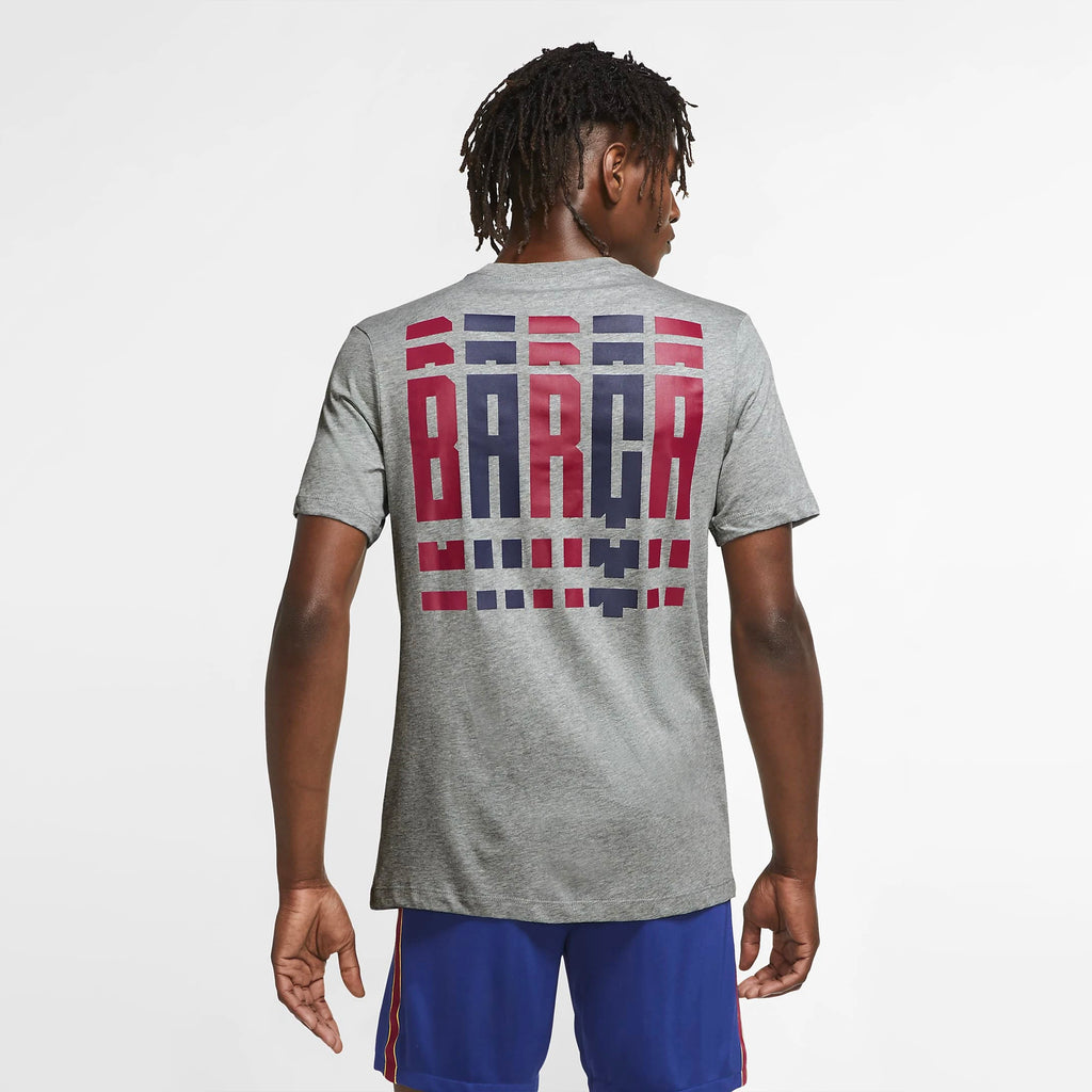Men's FC Barcelona T-Shirt Gray - CD1184-063-NIKE by Nike | Available at Niky's Sports