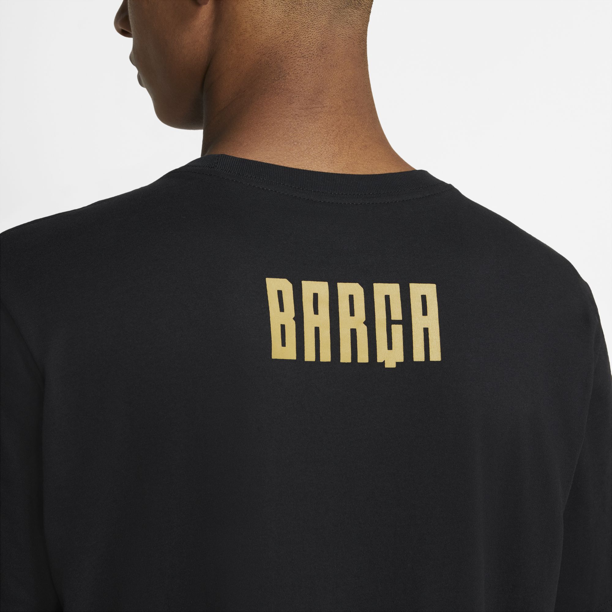 Men's FC Barcelona Football Tee Black - CD1224-010-NIKE by Nike | Available at Niky's Sports