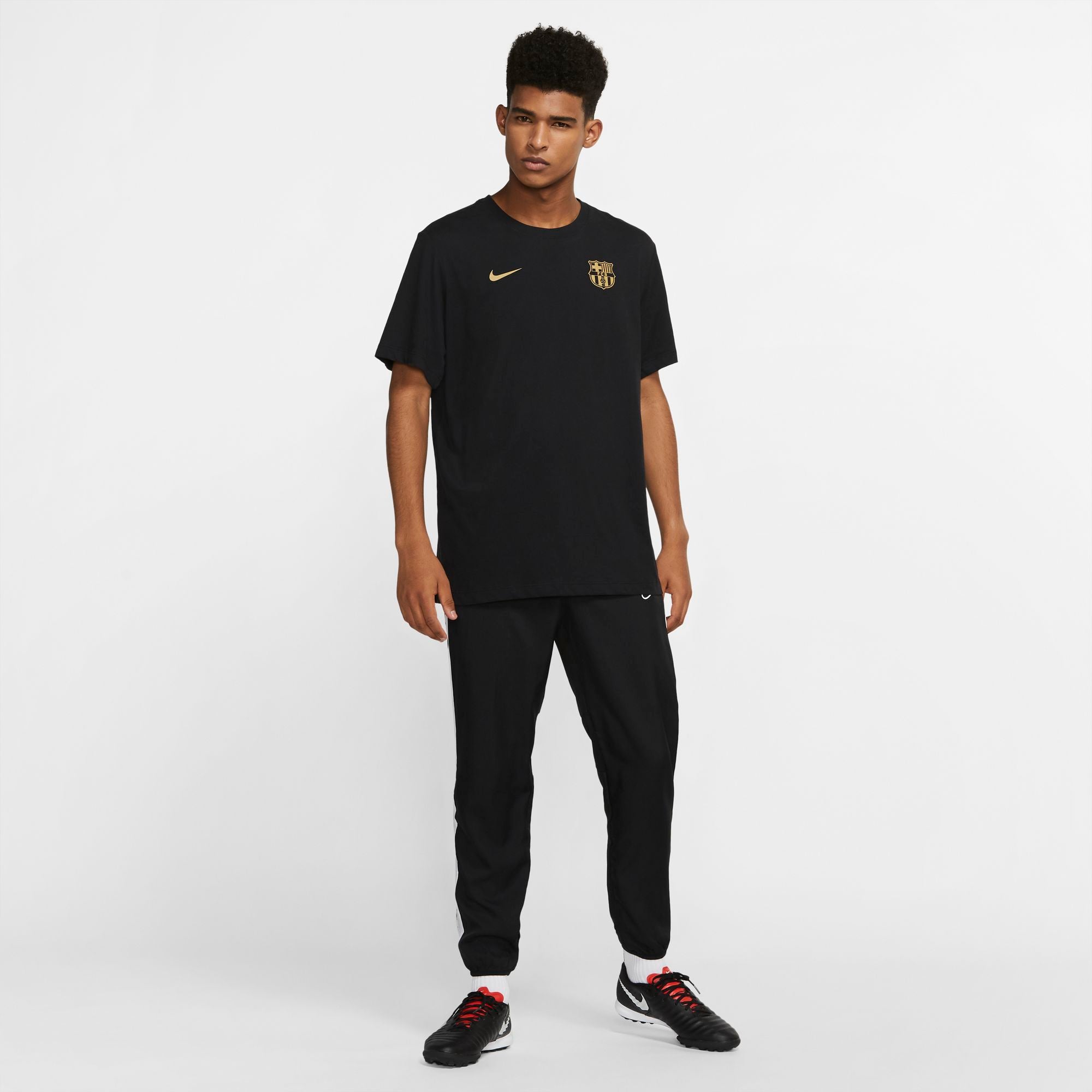 Men's FC Barcelona Football Tee Black - CD1224-010-NIKE by Nike | Available at Niky's Sports