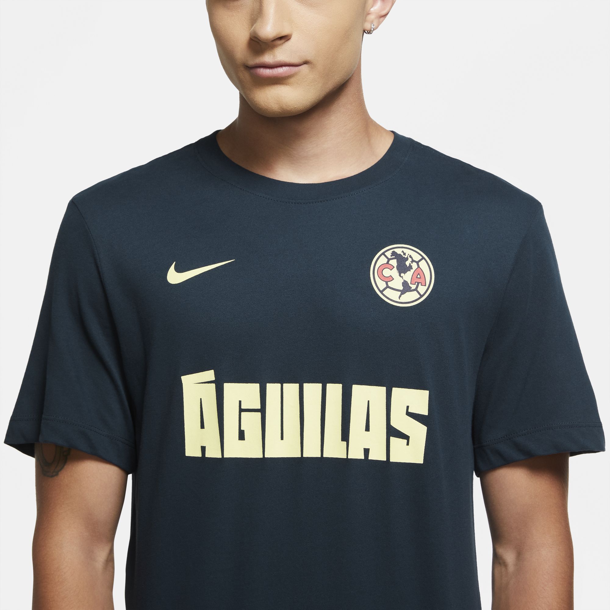 Men's Club America Voice Tee Navy Blue - CD1227-454-NIKE by Nike | Available at Niky's Sports