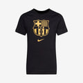 FC Barcelona 20/21 Crest Youth T-Shirt - Black - CD3199-010-NIKE by Nike | Available at Niky's Sports