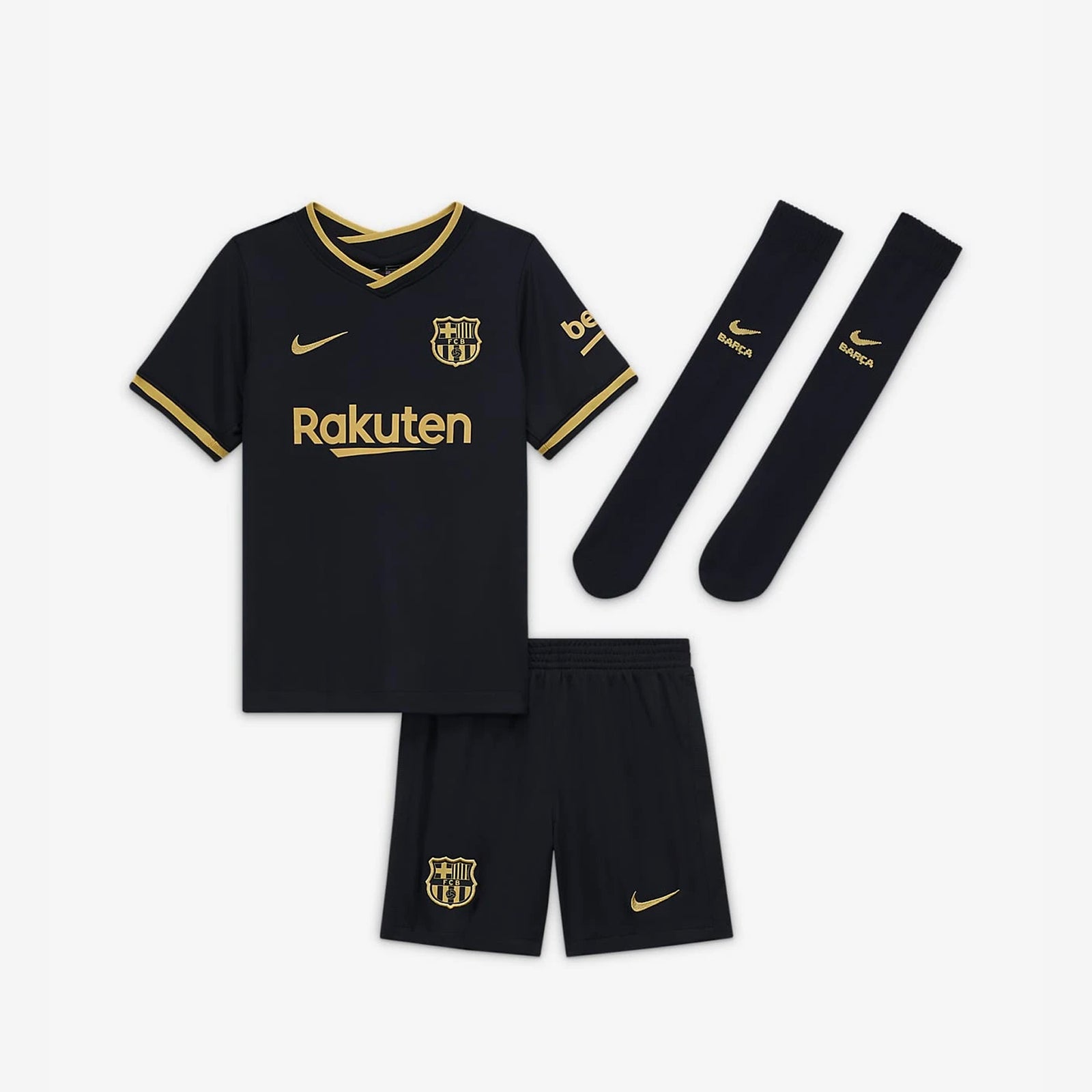 FC Barcelona 2020/21 Away Little Kids' Soccer Kit - CD4589-011-NIKE by Nike | Available at Niky's Sports