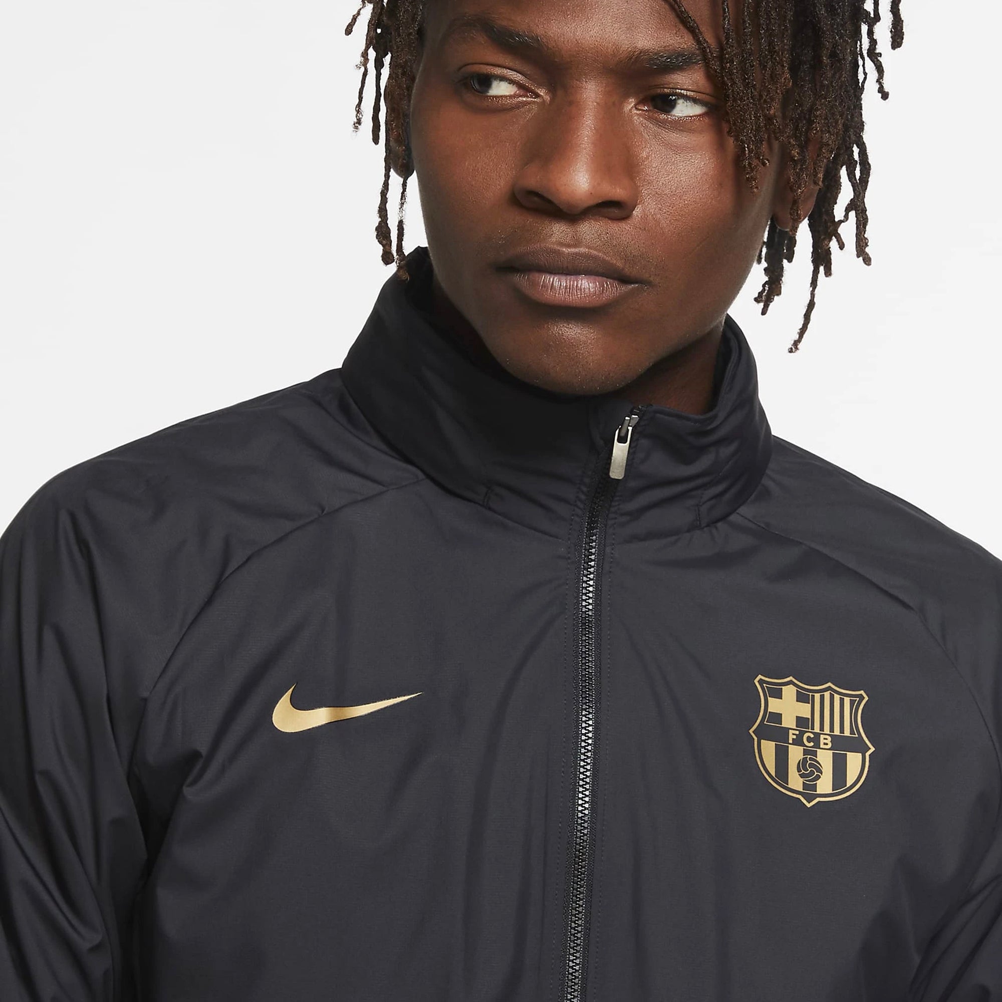 FC Barcelona Men's Graphic Jacket - CI9188-010-NIKE by Nike | Available at Niky's Sports