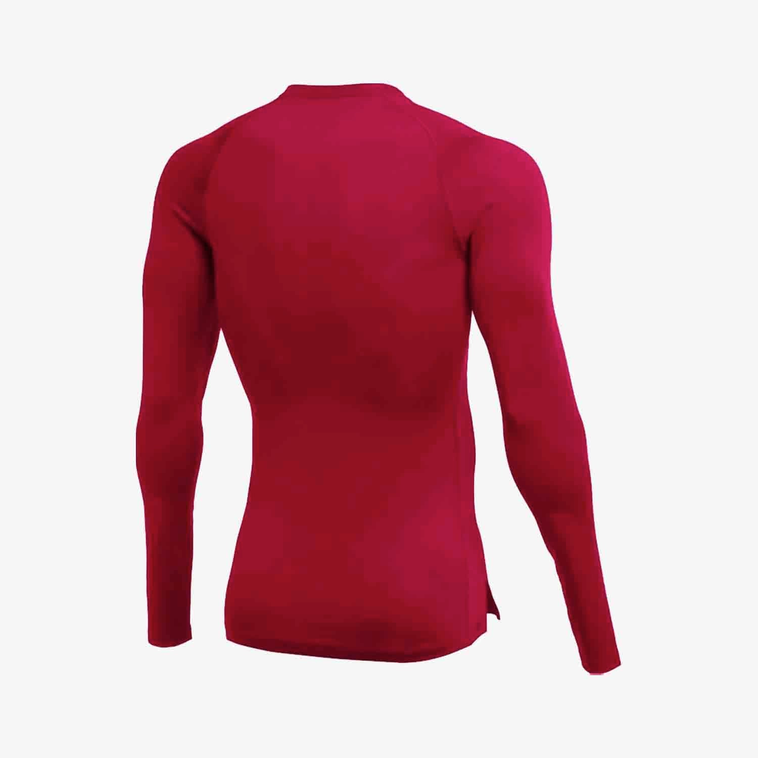 Men's Pro Long Sleeve Compression Top - Team Maroon - CJ0962-610-NIKE by Nike | Available at Niky's Sports