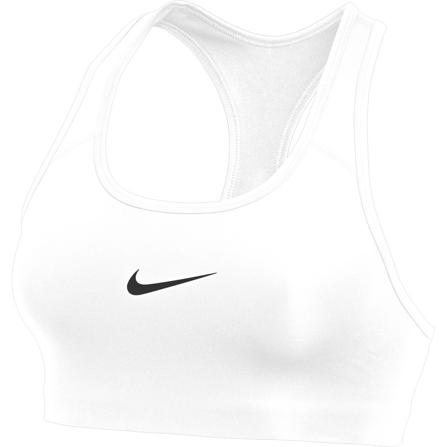 Nike Swoosh Medium Support Bra - White/Black