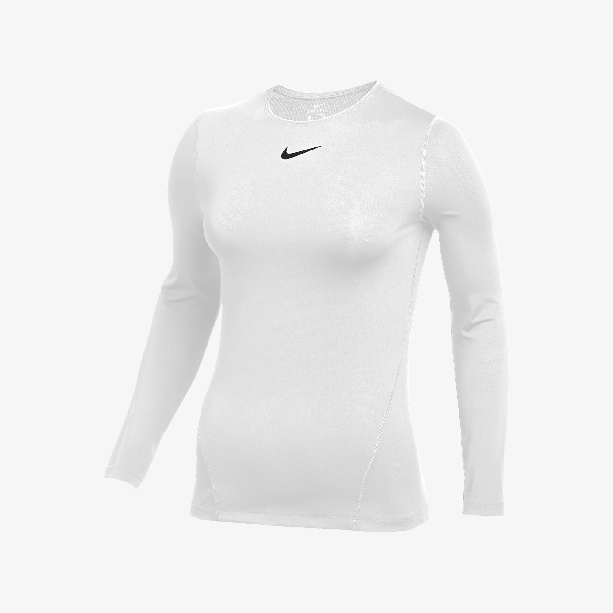 Nike Women's Pro All Over Mesh Training Long Sleeve Top White, L