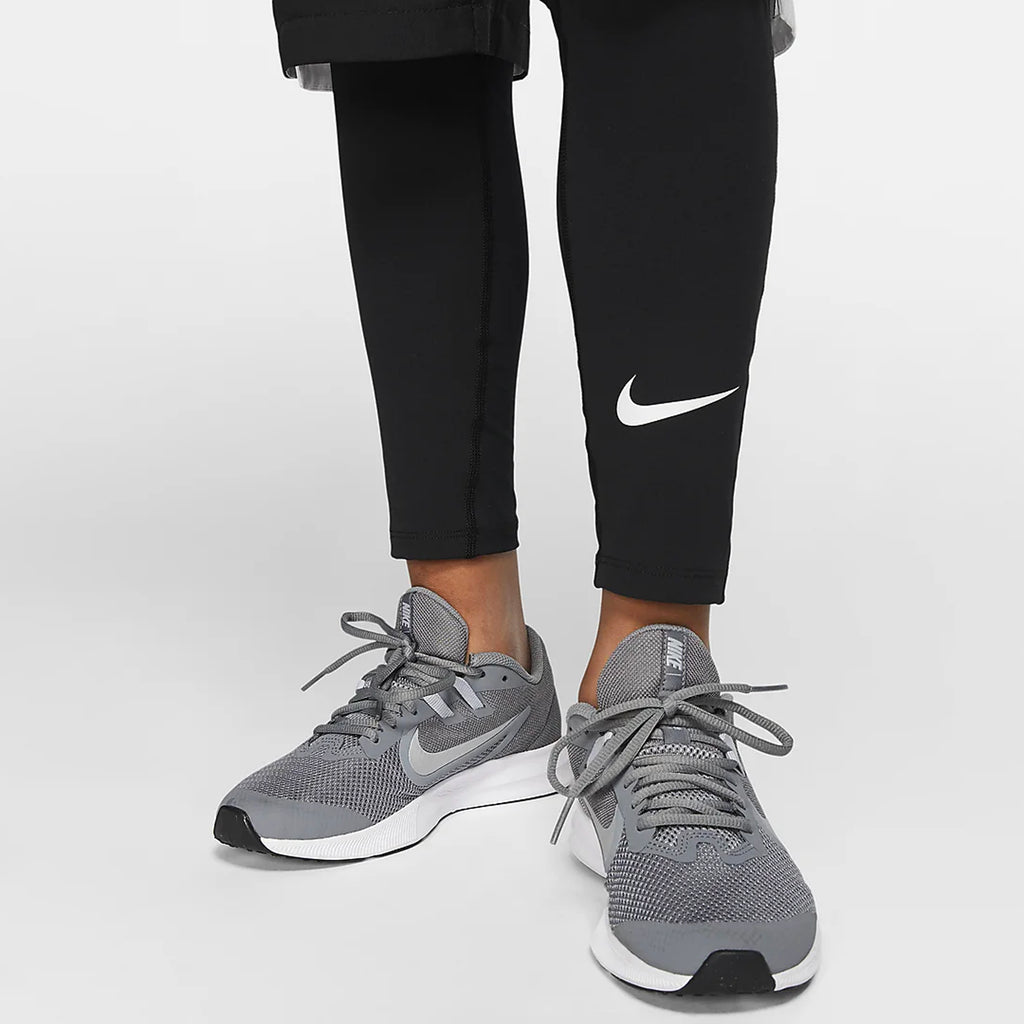 Nike Pro Big Kids Tights - CK4546-010-NIKE by Nike | Available at Niky's Sports