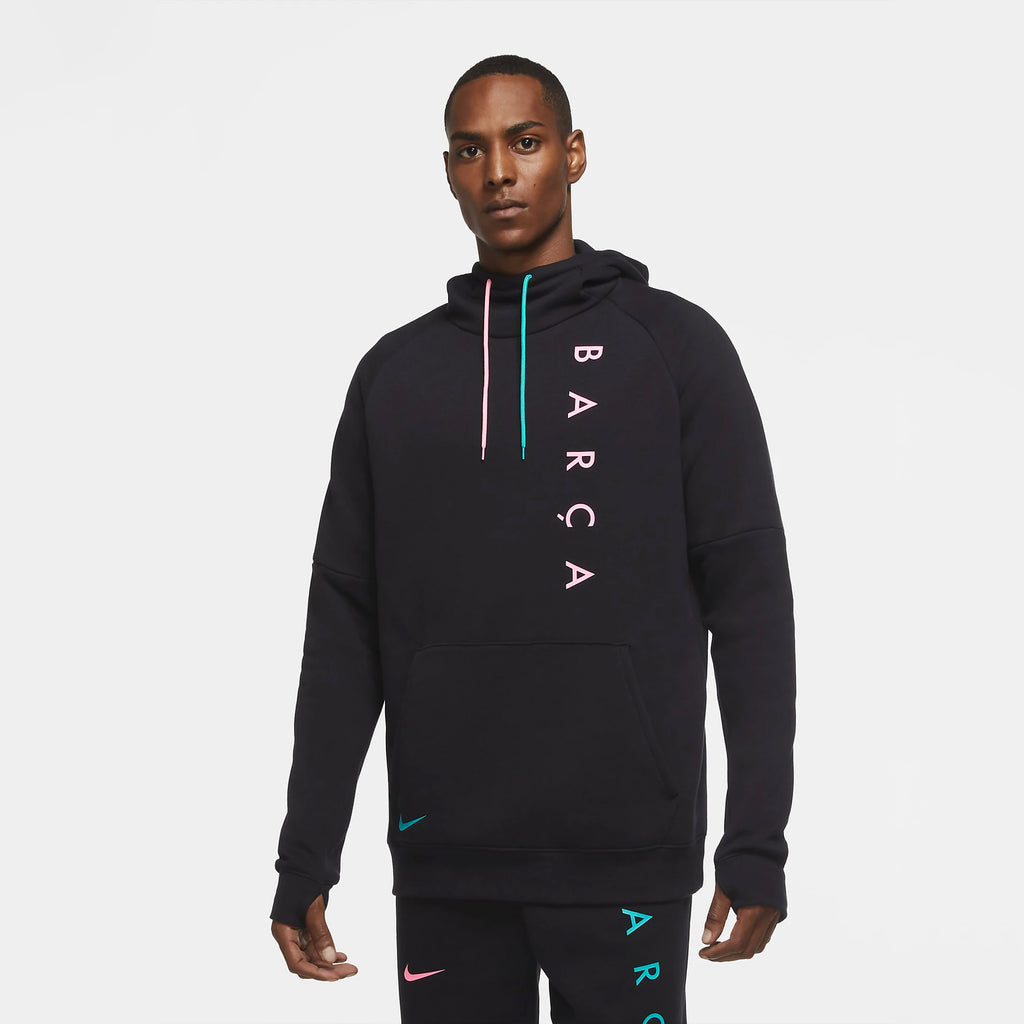 Men's FC Barcelona Hoodie Black - CK9364-010-NIKE by Nike | Available at Niky's Sports