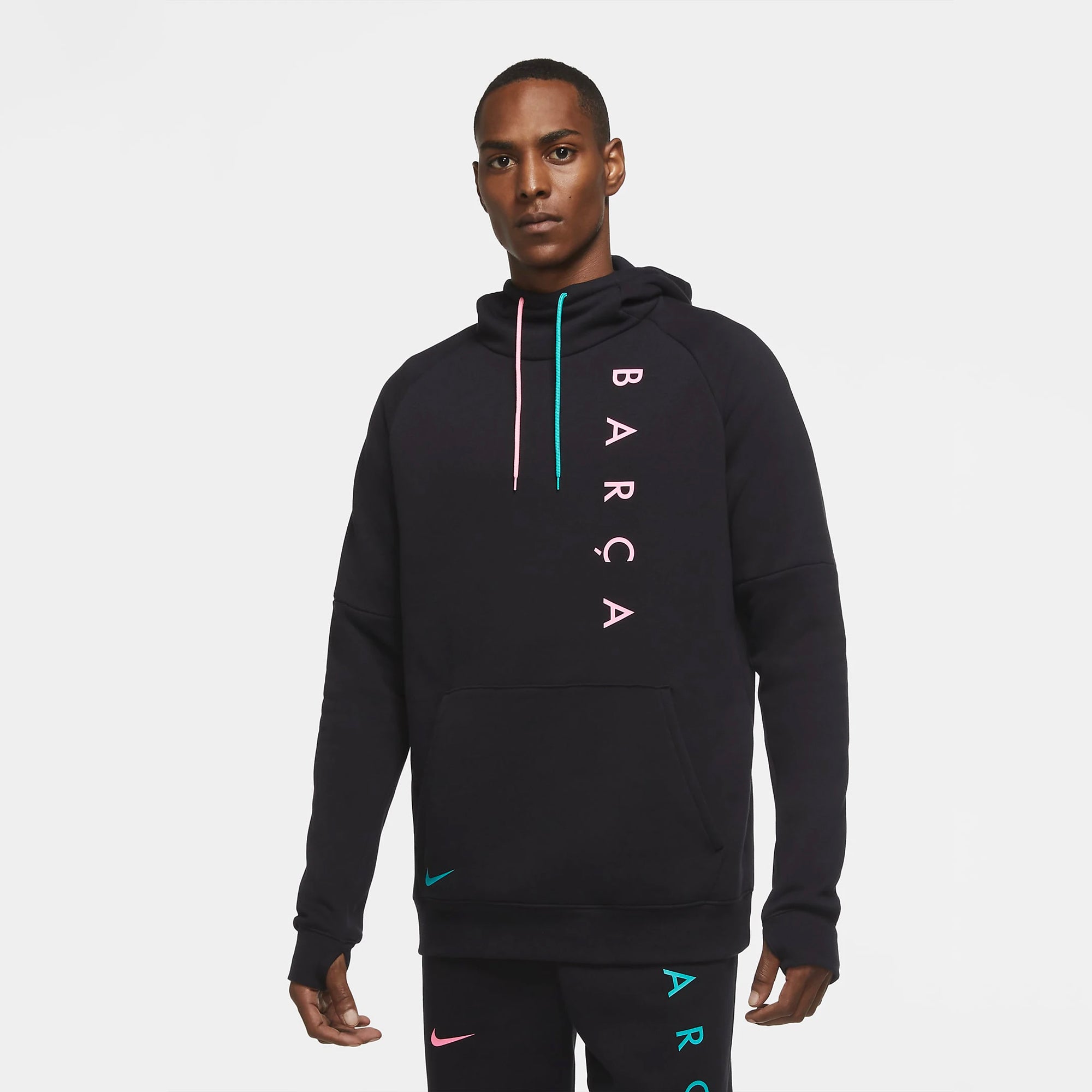 Men's FC Barcelona Hoodie Black - CK9364-010-NIKE by Nike | Available at Niky's Sports