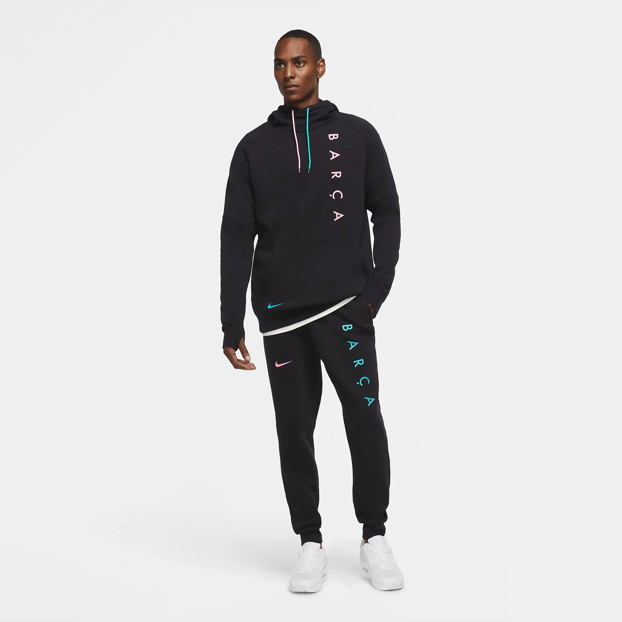 Men's FC Barcelona Hoodie Black - CK9364-010-NIKE by Nike | Available at Niky's Sports