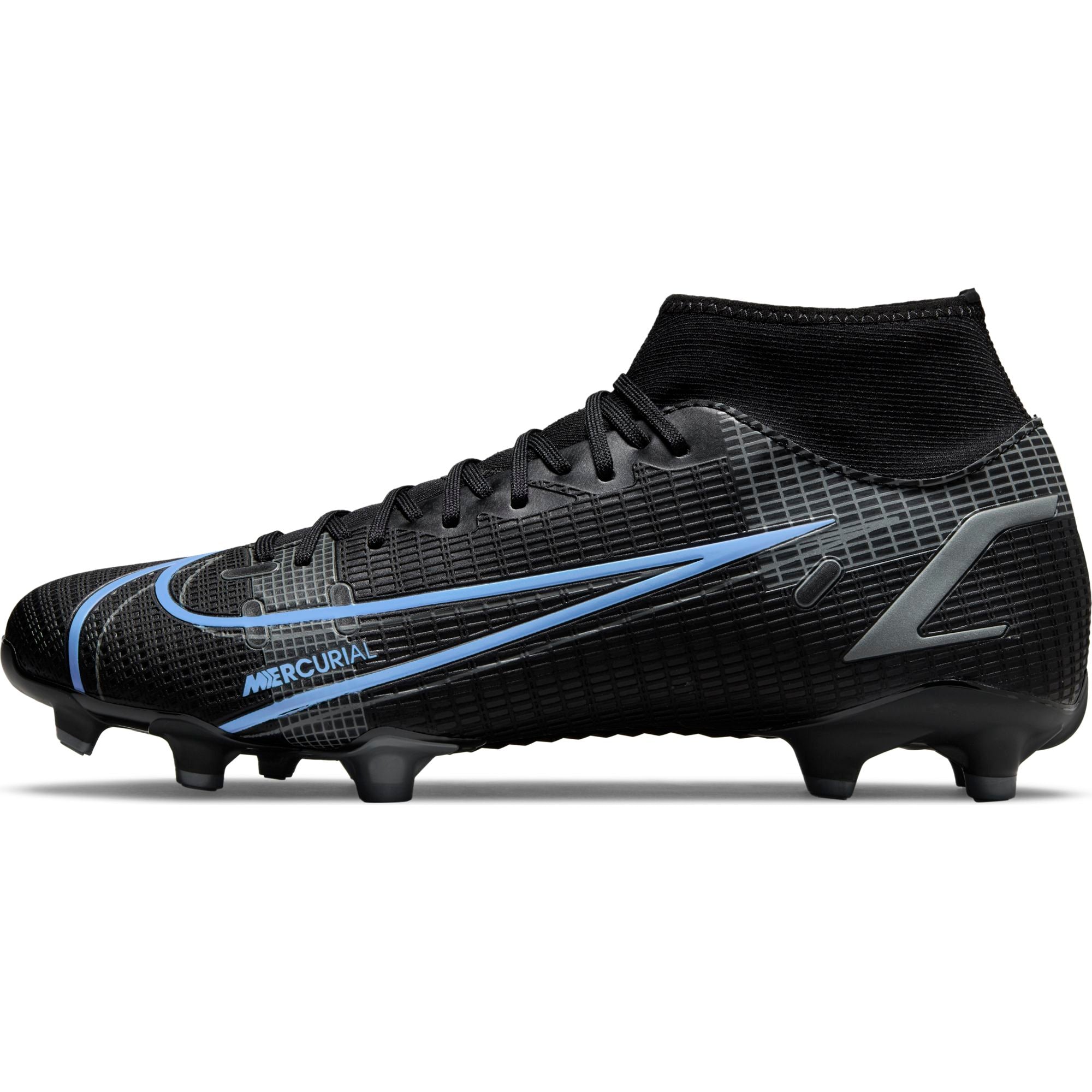 black and blue nike mercurial