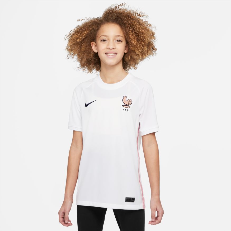 France 2022 Stadium Away Big Kids' Nike Dri-FIT Soccer Jersey - CV5790-100-NIKE by Nike | Available at Niky's Sports