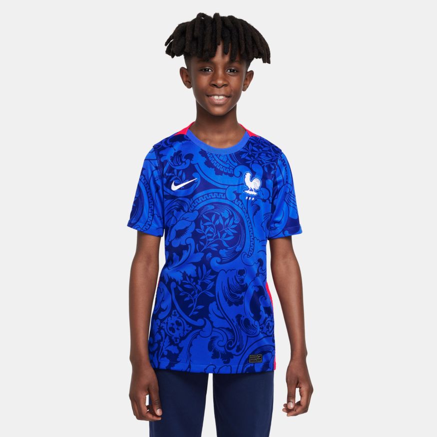 Nike France Women's Euro 2022 Stadium Home Big Kids' Nike Soccer Jersey - CV5791-439-NIKE by Nike | Available at Niky's Sports
