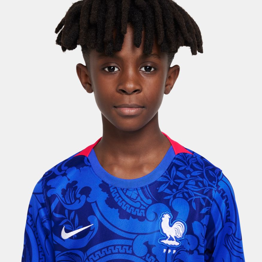 Nike France Women's Euro 2022 Stadium Home Big Kids' Nike Soccer Jersey - CV5791-439-NIKE by Nike | Available at Niky's Sports