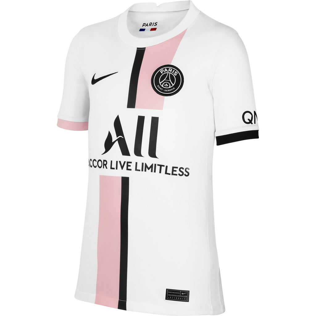 Paris Saint-Germain 2021/22 Stadium Away Big Kids' Nike Dri-FIT Soccer Jersey - CV8231-101-NIKE by Nike | Available at Niky's Sports