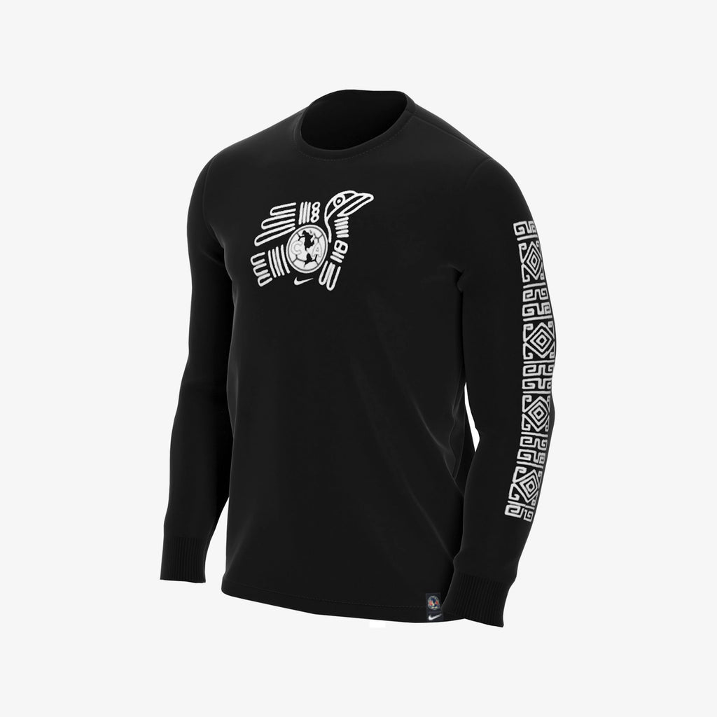 Men's Club America Long Sleeve T Shirt Black - CW5644-010-NIKE by Nike | Available at Niky's Sports